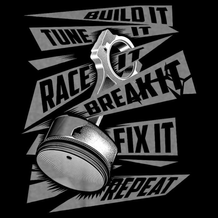 Funny Build It Tune It Race It Break It Fix It Repeat Cooling Performance Crew T-Shirt