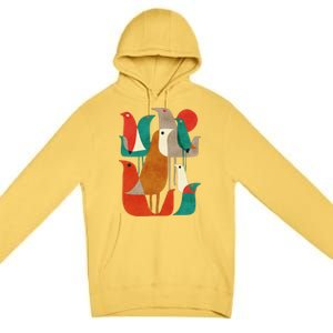 Flock Bird Illustration Premium Pullover Hoodie