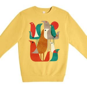 Flock Bird Illustration Premium Crewneck Sweatshirt