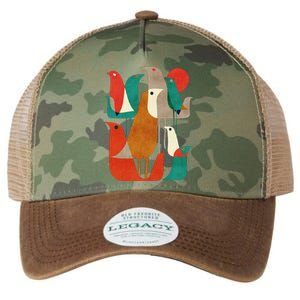 Flock Bird Illustration Legacy Tie Dye Trucker Hat