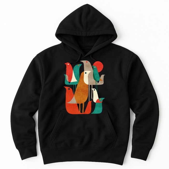 Flock Bird Illustration Hoodie