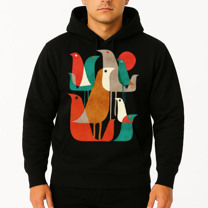 Flock Bird Illustration Hoodie