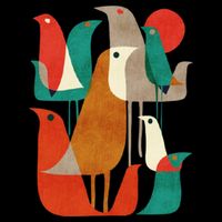 Flock Bird Illustration Backpack