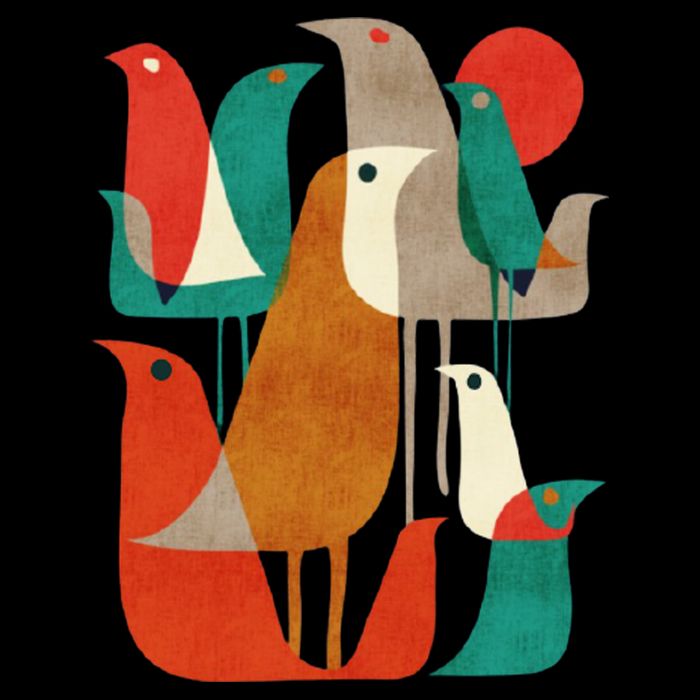Flock Bird Illustration Backpack