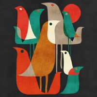 Flock Bird Illustration Adult Drive Performance Visor