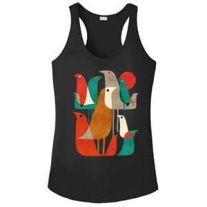 Flock Bird Illustration Ladies PosiCharge Competitor Racerback Tank