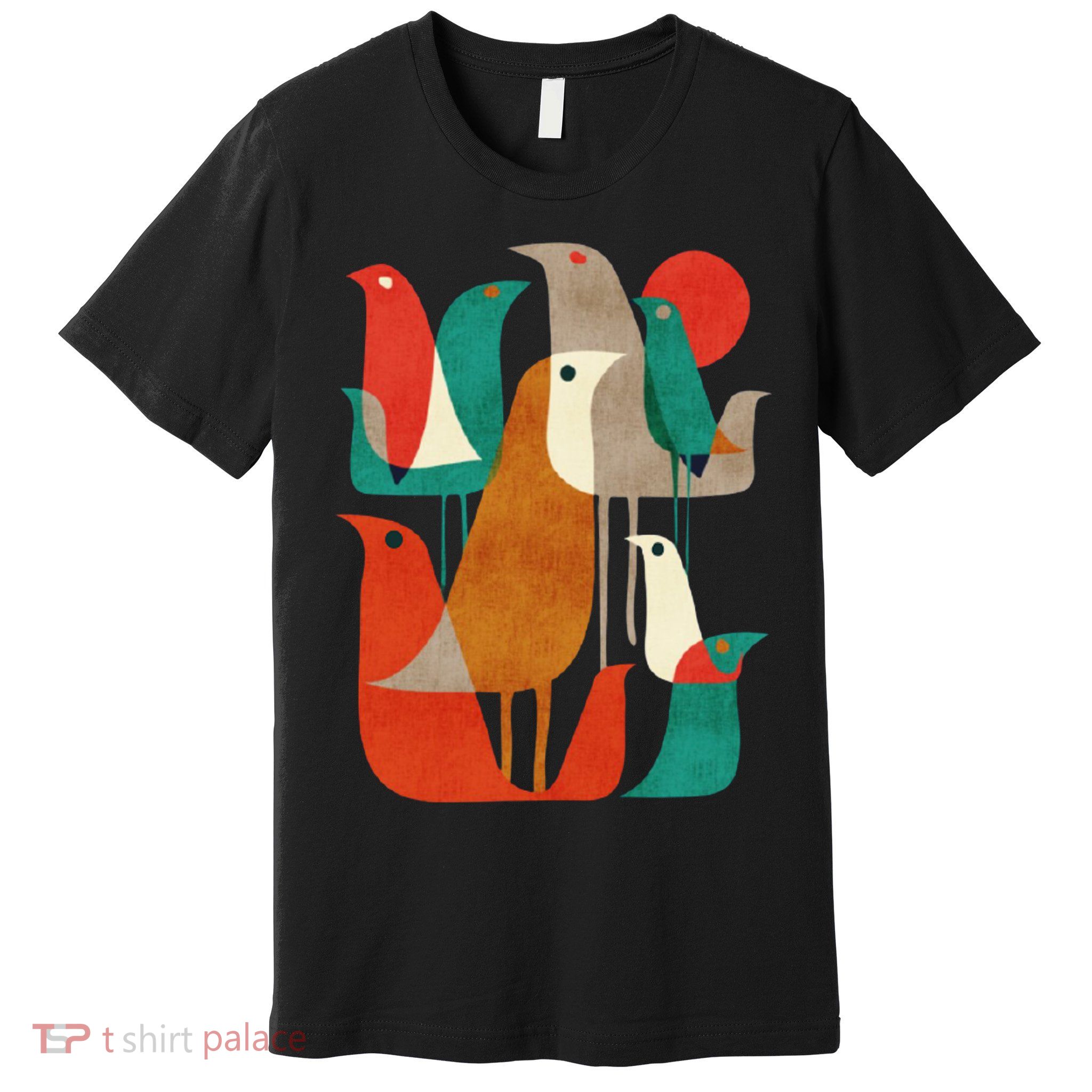 Flock Bird Illustration Premium T-Shirt