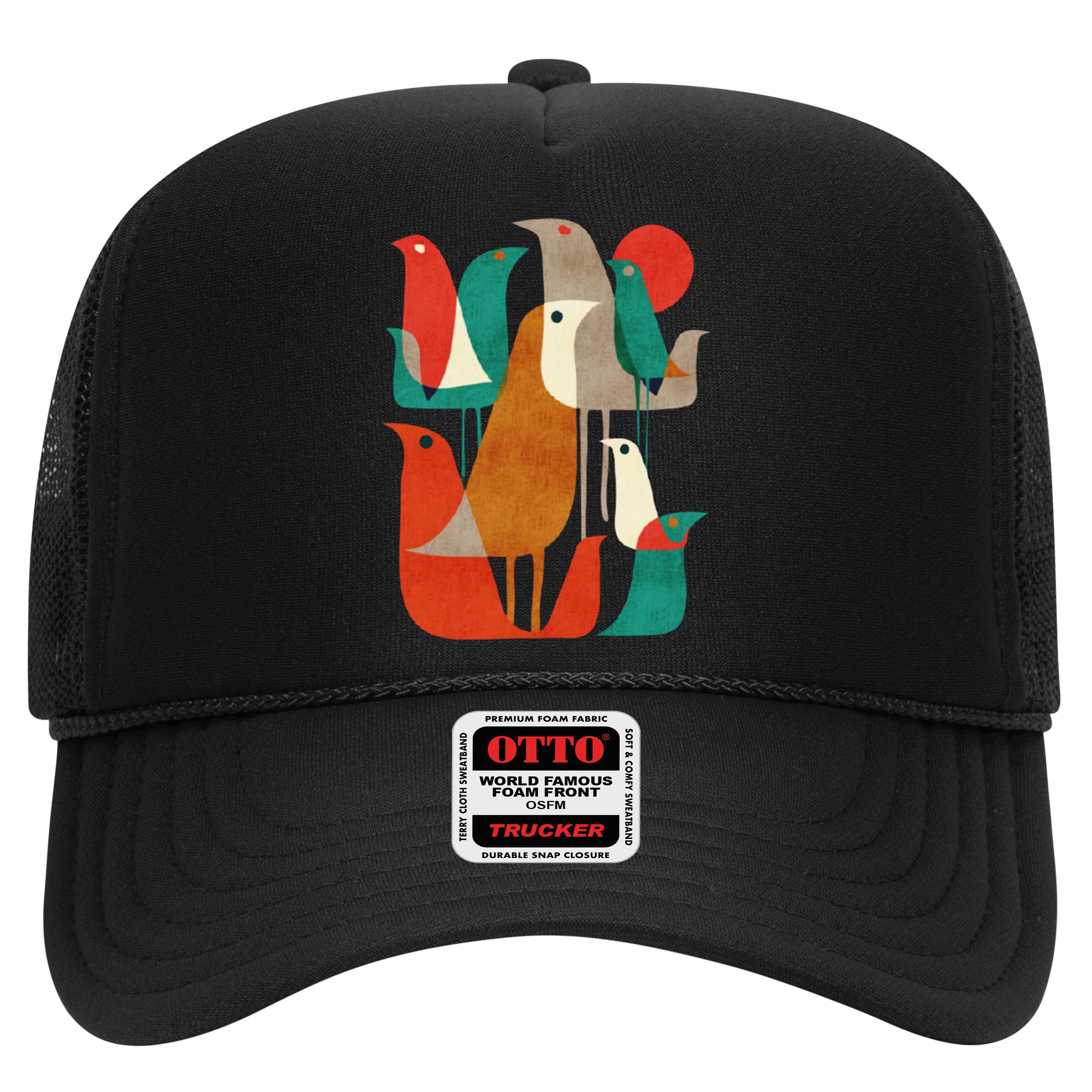 Flock Bird Illustration Hat