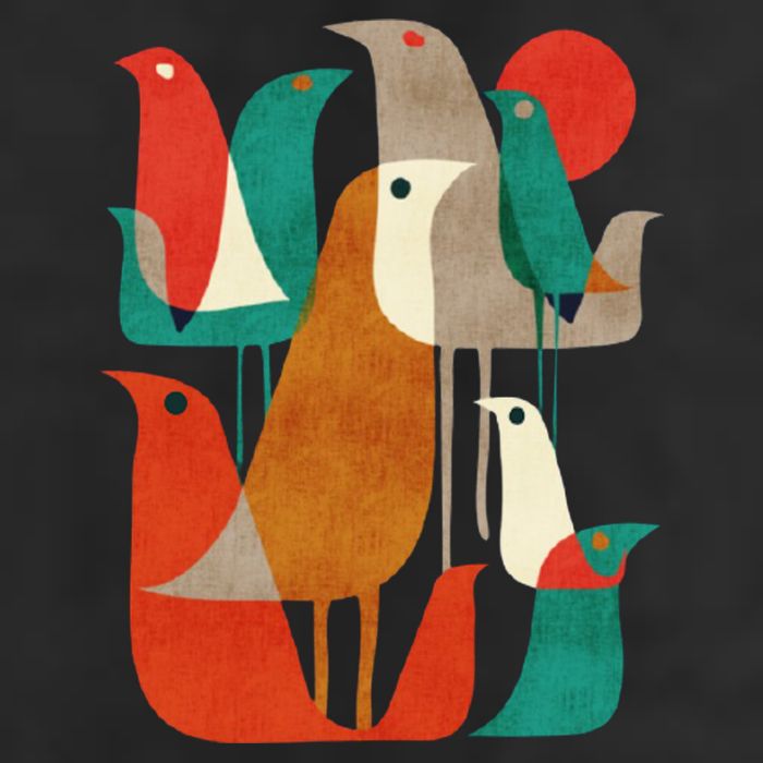 Flock Bird Illustration Hat