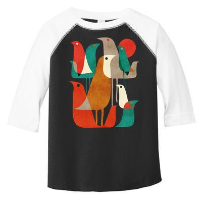 Flock Bird Illustration Toddler Fine Jersey T-Shirt