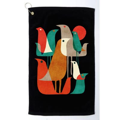 Flock Bird Illustration Golf Towel