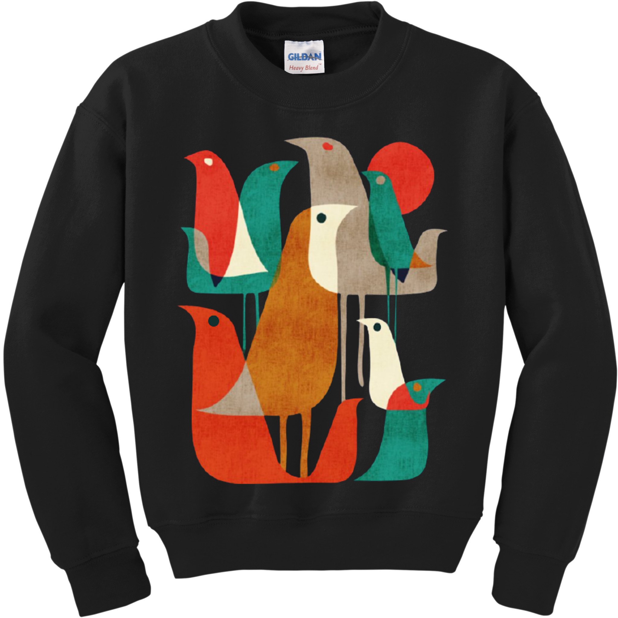 Flock Bird Illustration Kids Sweatshirt