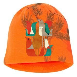 Flock Bird Illustration Kati - Camo Knit Beanie