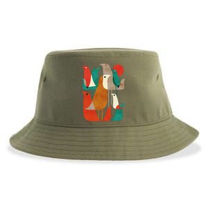 Flock Bird Illustration Sustainable Bucket Hat