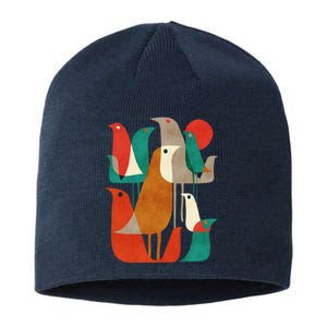 Flock Bird Illustration Sustainable Beanie