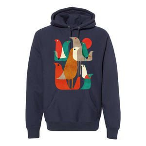 Flock Bird Illustration Premium Hoodie