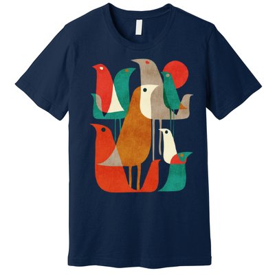 Flock Bird Illustration Premium T-Shirt