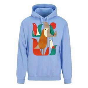 Flock Bird Illustration Unisex Surf Hoodie