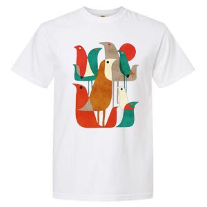 Flock Bird Illustration Garment-Dyed Heavyweight T-Shirt