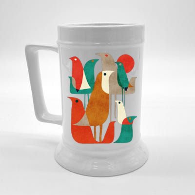 Flock Bird Illustration Beer Stein