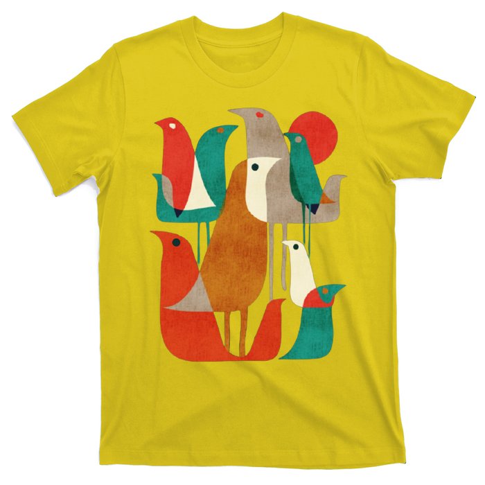 Flock Bird Illustration T-Shirt