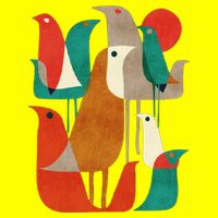 Flock Bird Illustration 25L Jumbo Tote