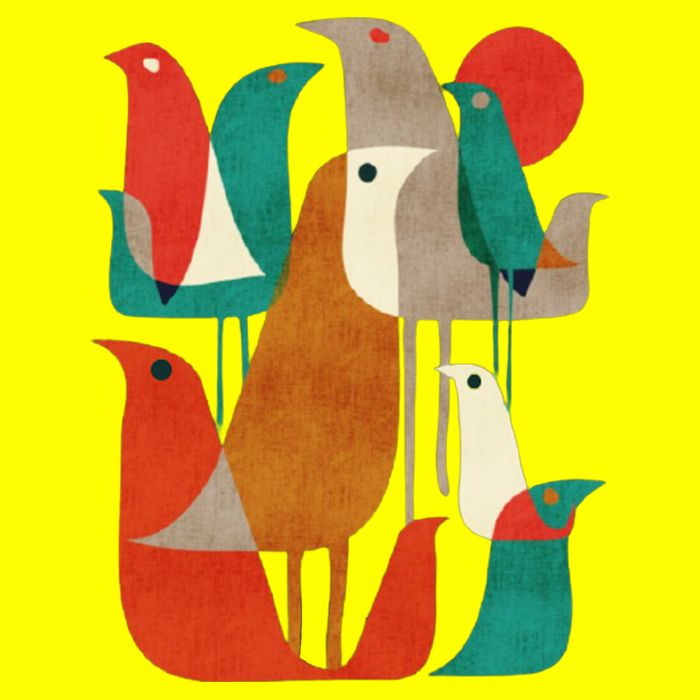 Flock Bird Illustration 25L Jumbo Tote