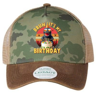 Funny Bruh It's My Birthday Japanese Kaiju Monster Legacy Tie Dye Trucker Hat