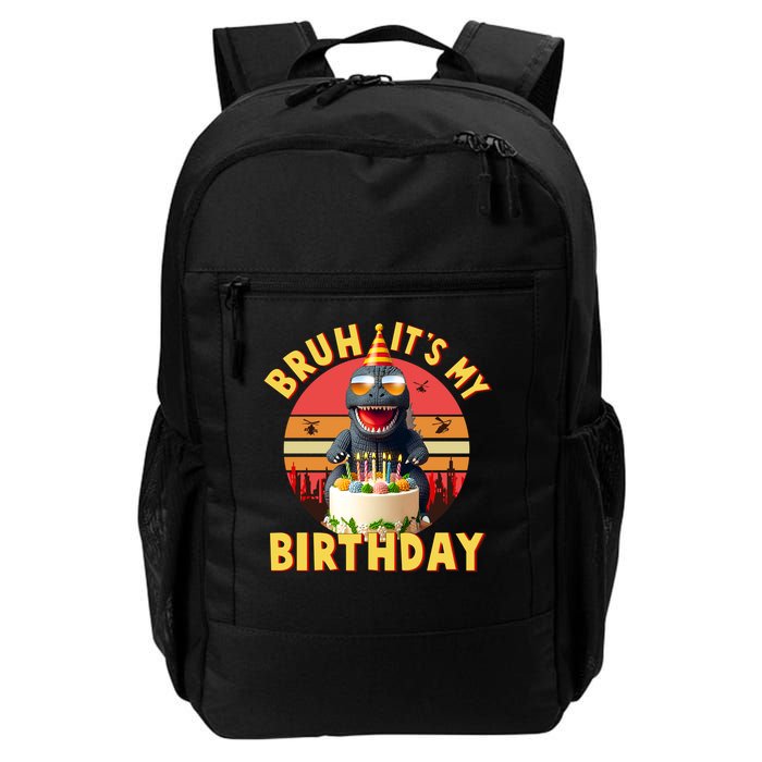 Funny Bruh It's My Birthday Japanese Kaiju Monster Backpack