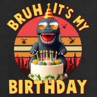 Funny Bruh It's My Birthday Japanese Kaiju Monster Adult Drive Performance Visor