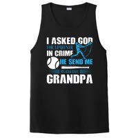 Funny Baseball I Asked God For A Partner In Crime He Send Me My Baseball Grandpa PosiCharge Competitor Tank