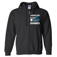 Funny Baseball I Asked God For A Partner In Crime He Send Me My Baseball Grandpa Full Zip Hoodie