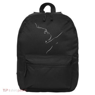 French Bulldog Illustration Line Art Bulldog Lovers 16 in Basic Backpack