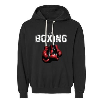 Funny Boxing I Love Boxing Garment-Dyed Fleece Hoodie