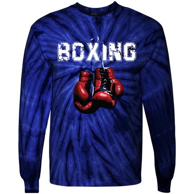 Funny Boxing I Love Boxing Tie-Dye Long Sleeve Shirt