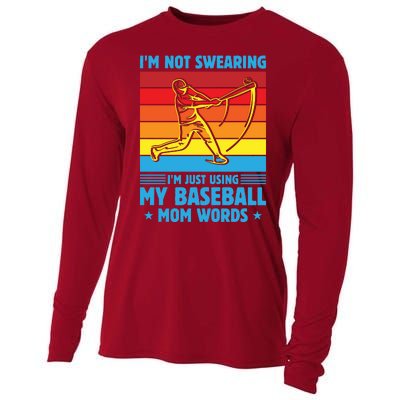 Funny Baseball I'm Not Swearing I'm Just Using My Baseball Mom Words Cooling Performance Long Sleeve Crew