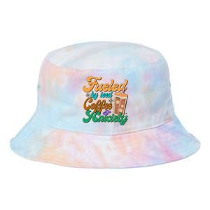 Fueled By Iced Coffee and Anxiety Funny Iced Coffee Lover Tie Dye Newport Bucket Hat