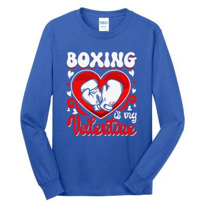 Funny Boxing Is My Valentine Happy Valentine's Day Couple Tall Long Sleeve T-Shirt