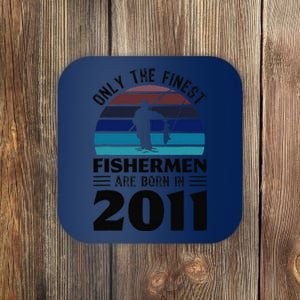 Fishermen Born In 2011 10th Birthday Fishing Gifts Coaster