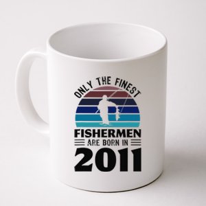 Fishermen Born In 2011 10th Birthday Fishing Gifts Coffee Mug