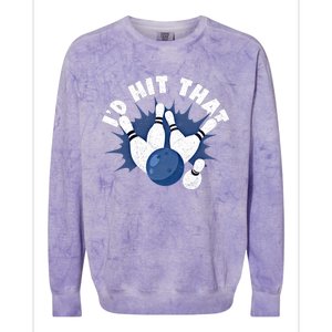 Funny Bowling ID Hit That Cute Gift Colorblast Crewneck Sweatshirt