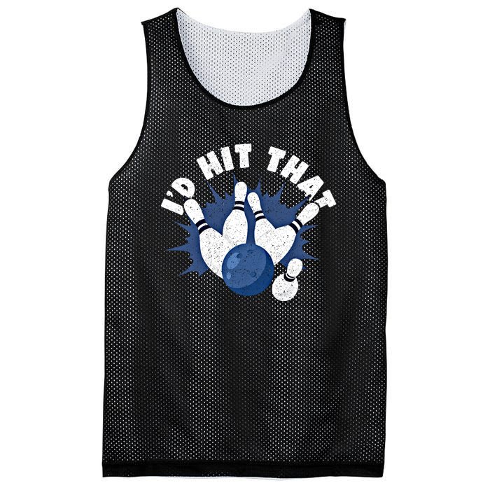 Funny Bowling ID Hit That Cute Gift Mesh Reversible Basketball Jersey Tank