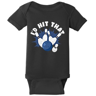 Funny Bowling ID Hit That Cute Gift Baby Bodysuit