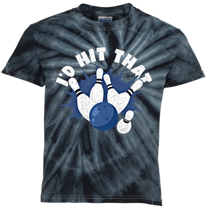 Funny Bowling ID Hit That Cute Gift Kids Tie-Dye T-Shirt