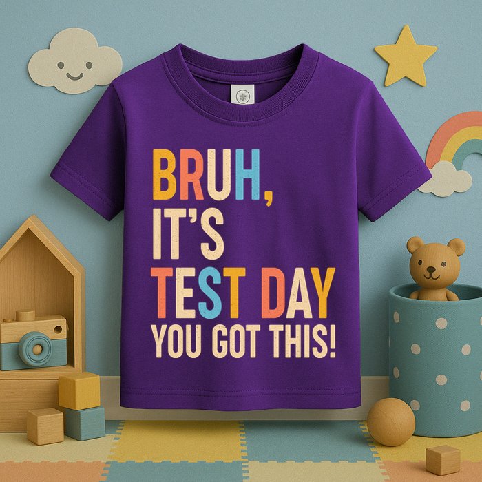 Funny Bruh ItS Test Day You Got This Toddler T-Shirt