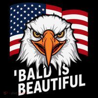 Funny Bald Is Beautiful Independence Day 4th July Eagle Gift Impact Tech Backpack