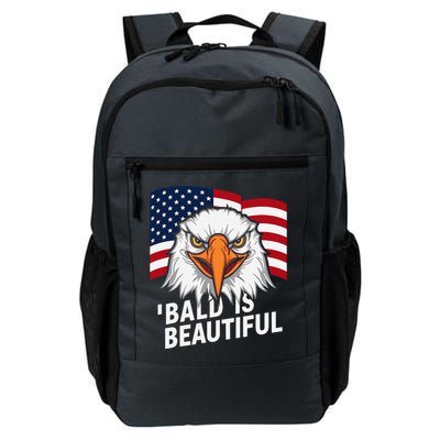 Funny Bald Is Beautiful Independence Day 4th July Eagle Gift Daily Commute Backpack