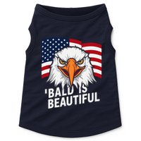 Funny Bald Is Beautiful Independence Day 4th July Eagle Gift Doggie Tank