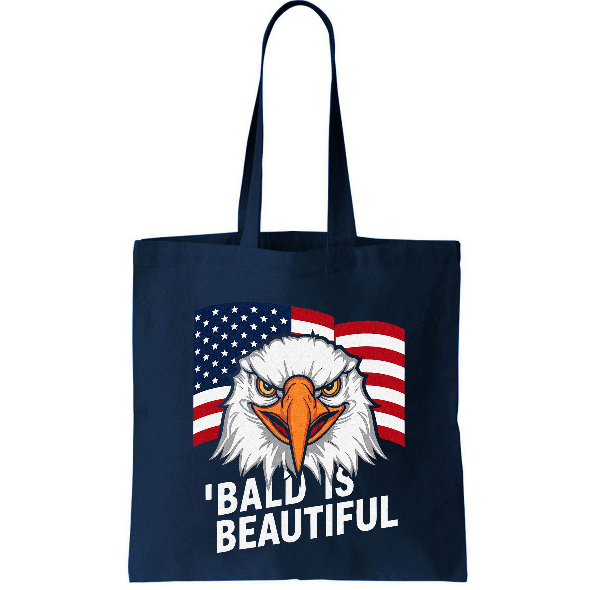 Funny Bald Is Beautiful Independence Day 4th July Eagle Gift Bag