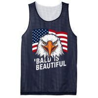 Funny Bald Is Beautiful Independence Day 4th July Eagle Gift Mesh Reversible Basketball Jersey Tank